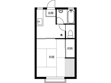 フジハイツ19号館(1K/2階)の間取り写真