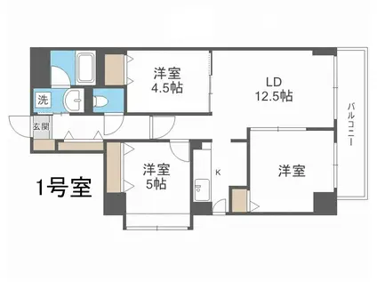 PARTIRE N23(3LDK/9階)の間取り写真