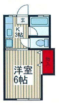 弘友寮I(1K/2階)の間取り写真