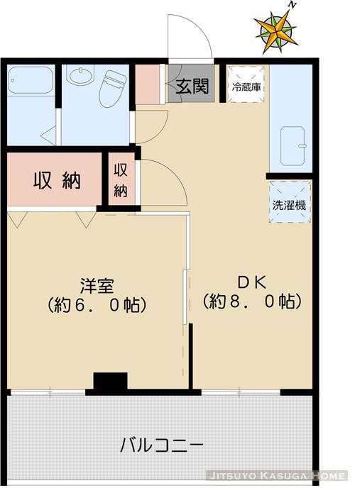 ハイツ三上(1DK/3階)の間取り写真