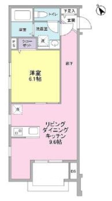 ラ・ヴォワ・ラクテ(1LDK/3階)の間取り写真