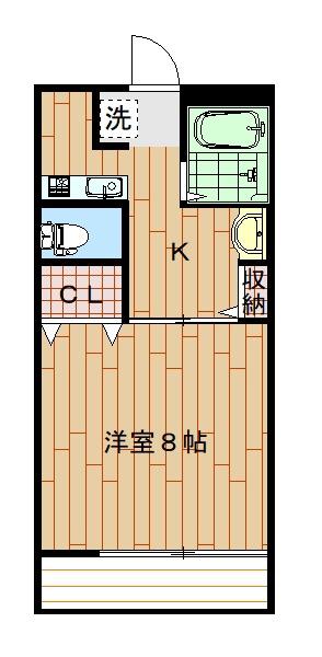エントピア(1K/1階)の間取り写真