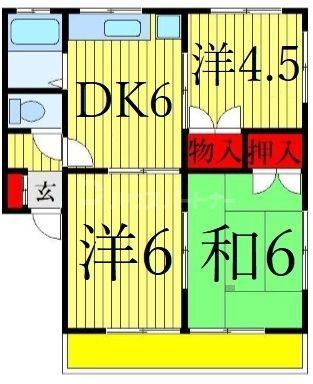 メゾン青巒(3DK/3階)の間取り写真