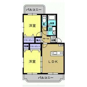 ユーミーリオプレットI(2LDK/1階)の間取り写真