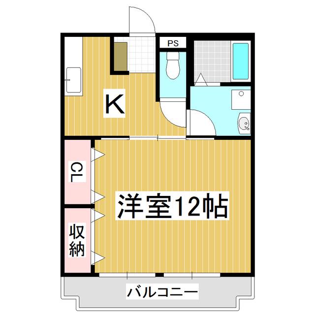 ホープマンション恵(1K/3階)の間取り写真