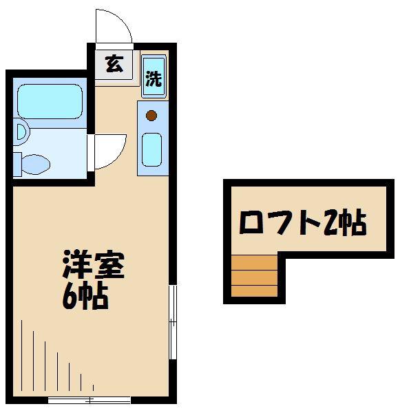 ホワイトウィングIII(ワンルーム/1階)の間取り写真