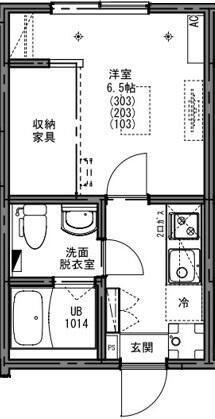 KEIAI RRESIDENC 新秋津II(1K/2階)の間取り写真