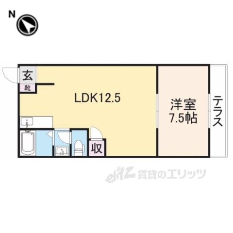 マンション花園(1LDK/3階)の間取り写真