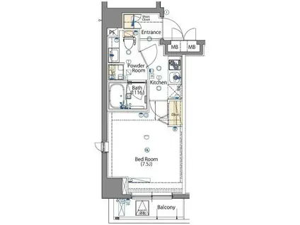 アルマド-ラ亀戸(1K/4階)の間取り写真