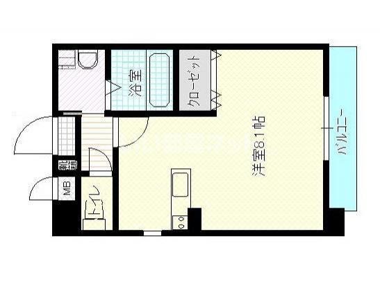なかよしマンション塩上(1K/1階)の間取り写真