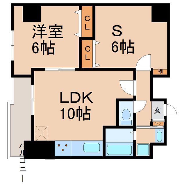 グランクオール西小岩(1SLDK/8階)の間取り写真