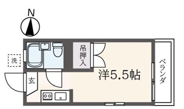 ソネットハイツ(ワンルーム/2階)の間取り写真