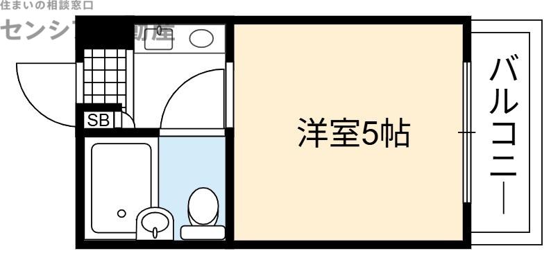 トーエー森ノ宮第2ビル(1K/8階)の間取り写真