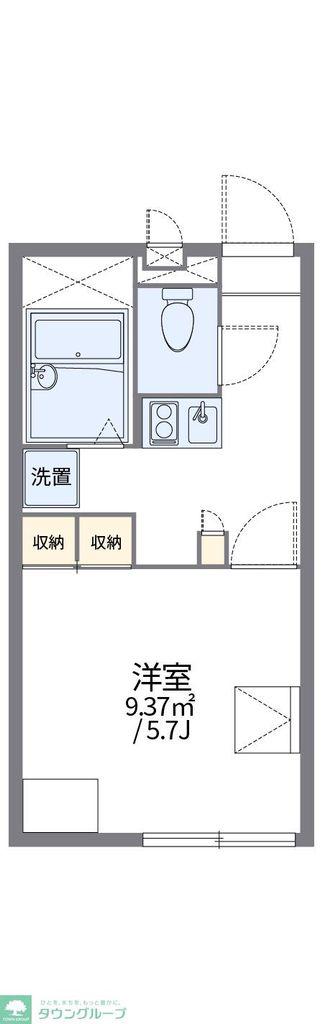 レオパレスかやば(1K/2階)の間取り写真