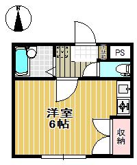 宮城野ASAビル(ワンルーム/1階)の間取り写真
