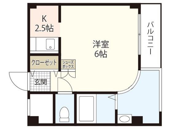 サンビル(1K/3階)の間取り写真