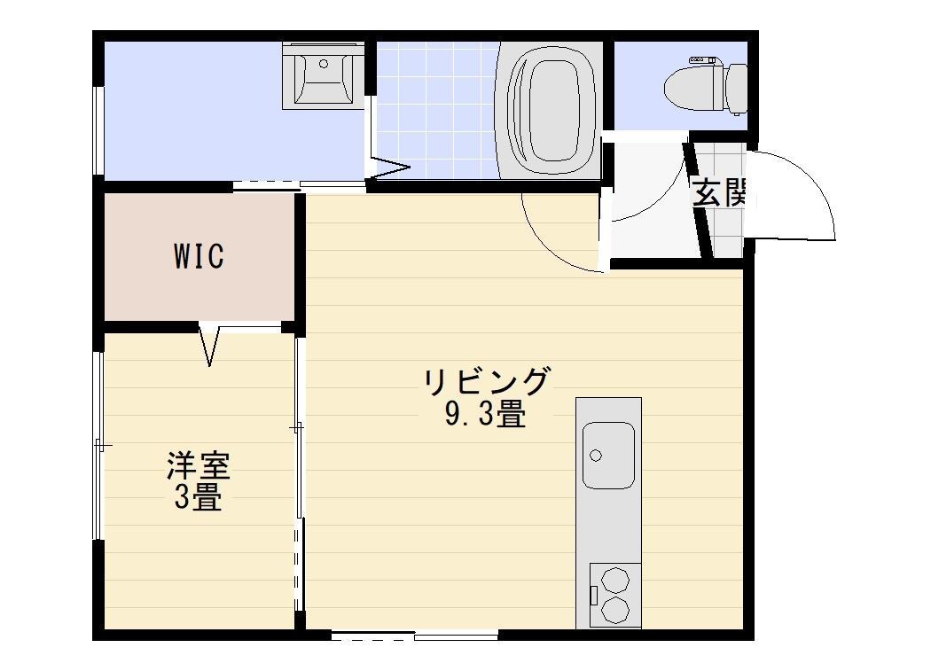 LAUGHRELA(1LDK/1階)の間取り写真