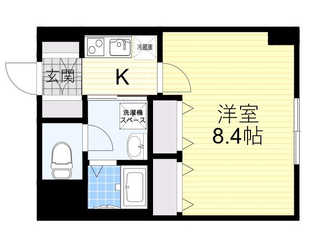 フィオーレ都島北(1K/7階)の間取り写真