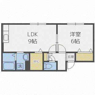 セジュール麻生(1LDK/2階)の間取り写真