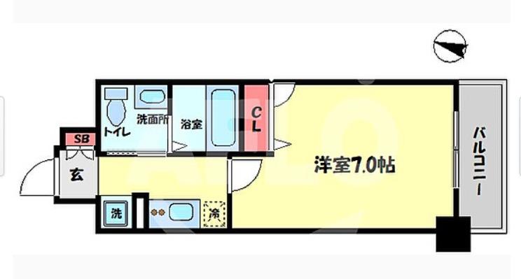 エスリード梅田北(1K/3階)の間取り写真