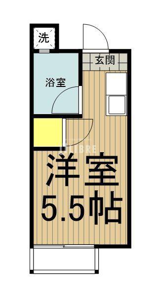 田中アパート(ワンルーム/1階)の間取り写真