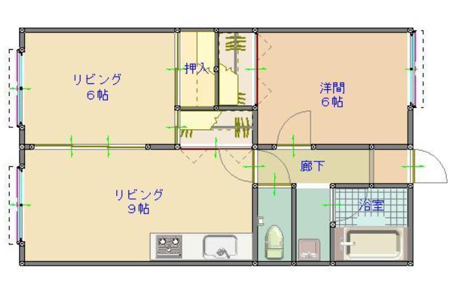 NSマンションIII302(2LDK/3階)の間取り写真
