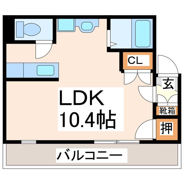 IKEDAYAII(ワンルーム/5階)の間取り写真