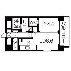 シェソワ東桜(1LDK/5階)の間取り写真