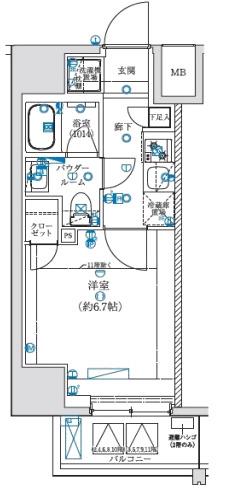 レグゼ 横濱関内(1K/5階)の間取り写真