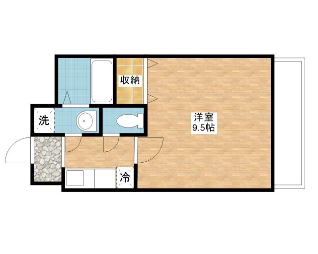 クレスト今宿(1K/2階)の間取り写真