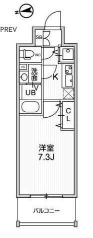 LA DOUCEUR都島高倉町(1K/8階)の間取り写真