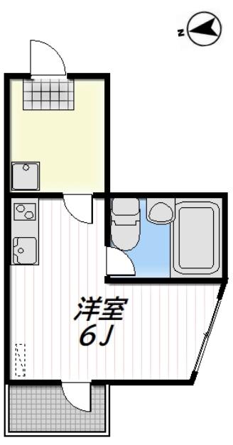 S.吉祥寺(ワンルーム/4階)の間取り写真