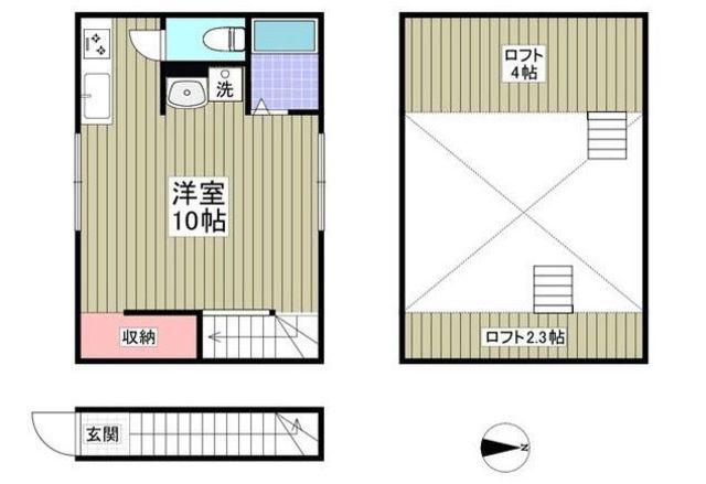 MQUARTO大杉(ワンルーム/2階)の間取り写真