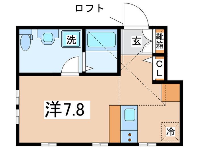 GIRASOLE(ワンルーム/2階)の間取り写真