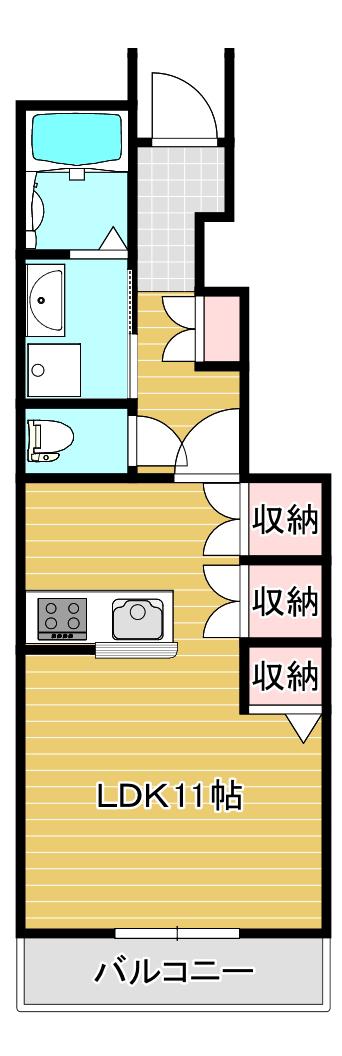 STORY(ワンルーム/1階)の間取り写真