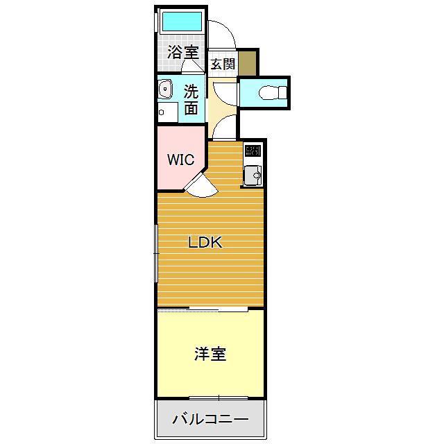 サンクレシア新下関秋根(1LDK/3階)の間取り写真