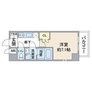 VANCOUVER1118大曽根(1K/7階)の間取り写真