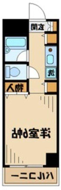 小田急小田原線 相武台前駅 徒歩3分 5階建 築33年(ワンルーム/2階)の間取り写真