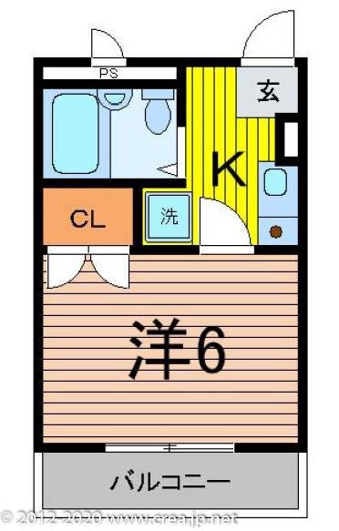 パレス・Y(1K/2階)の間取り写真