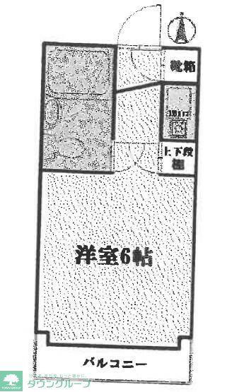 パレドール八王子(ワンルーム/2階)の間取り写真