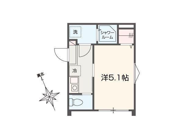 MELLAS西川口III(1K/3階)の間取り写真