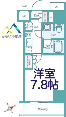 ARCOBALENOKAWASAKI(1K/3階)の間取り写真