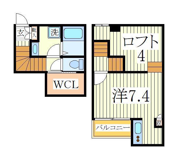 CB柏ヴェール(ワンルーム/2階)の間取り写真