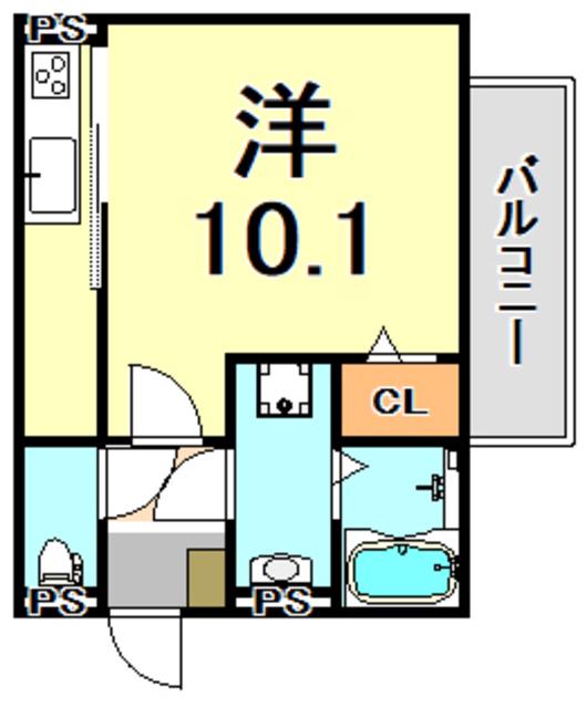 WISY STYLE I(1K/2階)の間取り写真