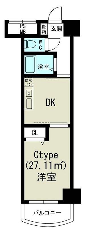 ノルデンハイム新大阪(1DK/5階)の間取り写真