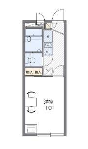 レオパレスSERENAIV(1K/2階)の間取り写真