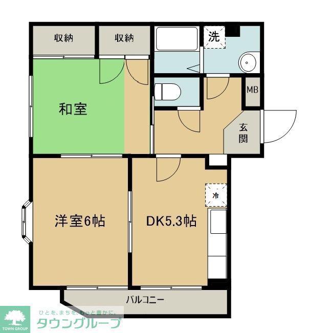 アヴァンセ(2DK/2階)の間取り写真