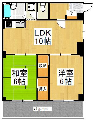 ラテール新百合ヶ丘(2LDK/2階)の間取り写真