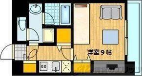 アスール江坂(1K/4階)の間取り写真