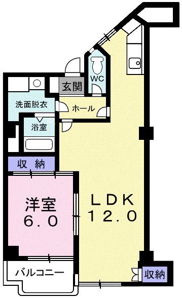 パステルビラ光陽(1LDK/4階)の間取り写真